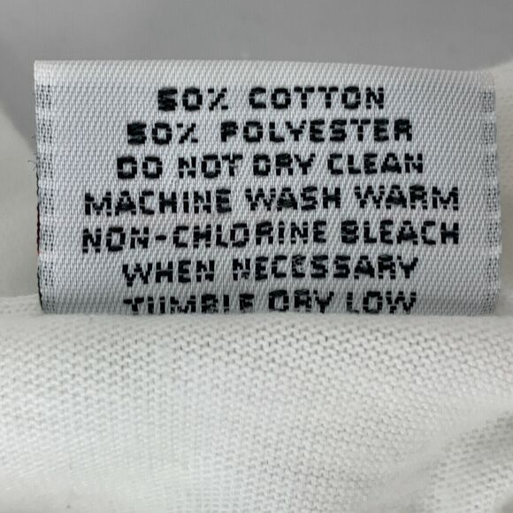 Vintage 90s Texaco Polo Shirt Additive Company Gas Oil White Mens XL X-Large - Picture 7 of 9